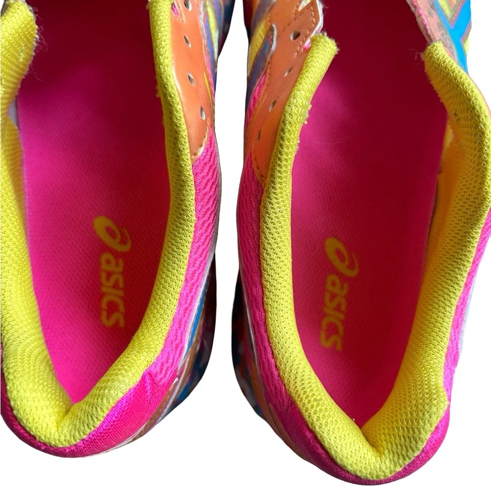 Asics Gel Flashpoint Running Cross Training Volleyball Orange Flame Pink Sneaker - Picture 9 of 11